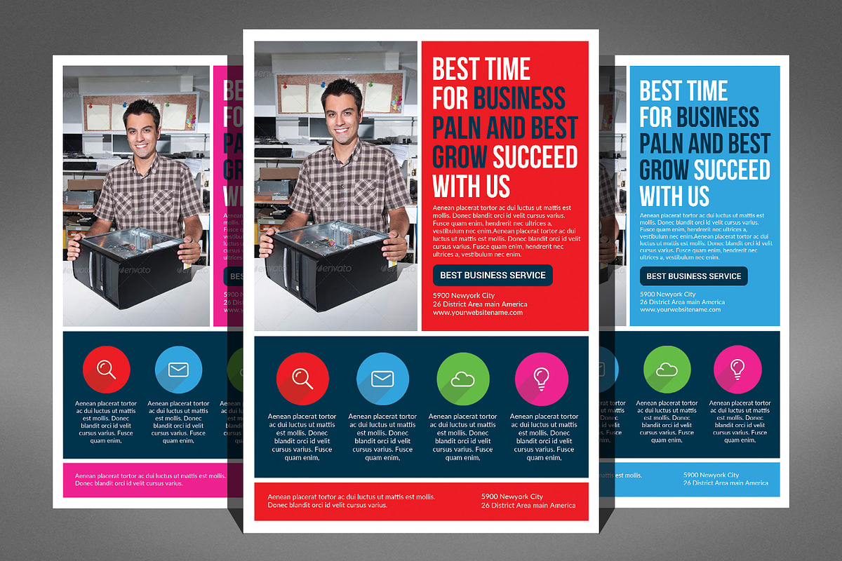 Multipurpose Business Flyers Bundle, a Flyer Template by Graphic Templates (Photo 5 of 6)