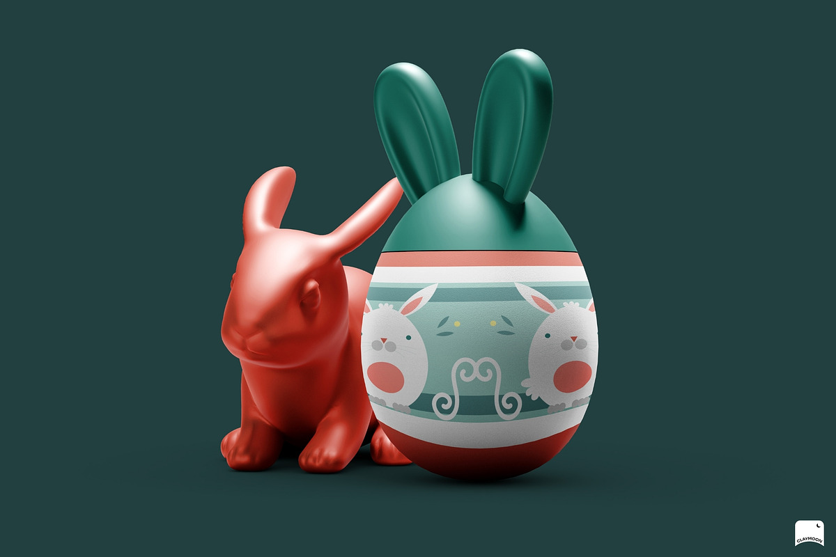 Easter Egg Mockup Bunny Edition, a Mockup by Claymoon Lab (Photo 6 of 7)