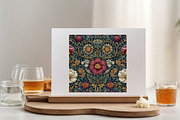 Vintage William Morris Style Floral, a Pattern Graphic by SVGArt (Thumbnail 5 of 9)