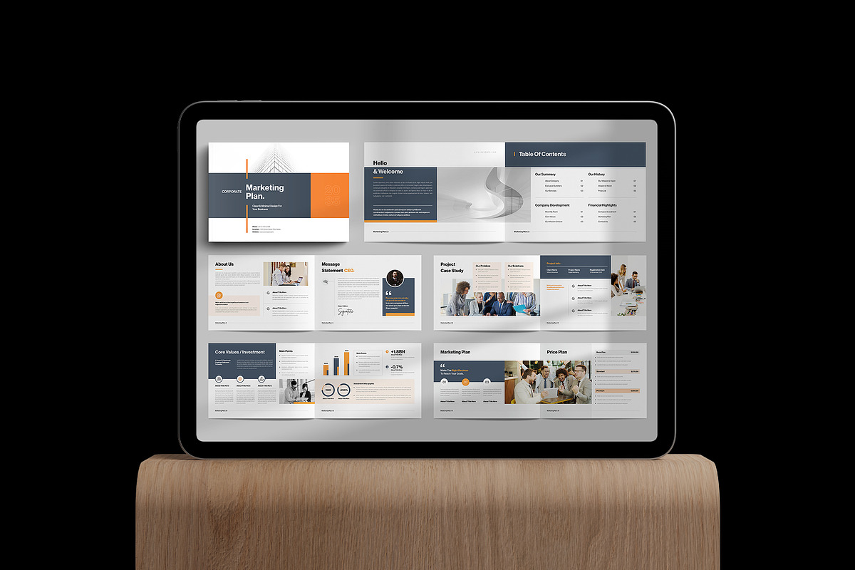 Marketing Plan Template Landscape, a Brochure Template by NorthPeak (Photo 2 of 10)