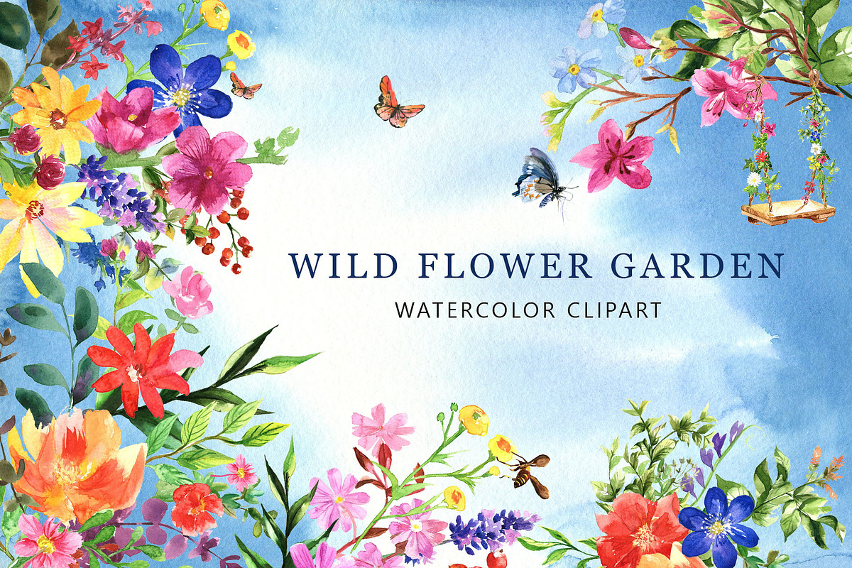 Watercolor Flower Set - Wild Flower, an Illustration by Pixavics (Photo 1 of 10)