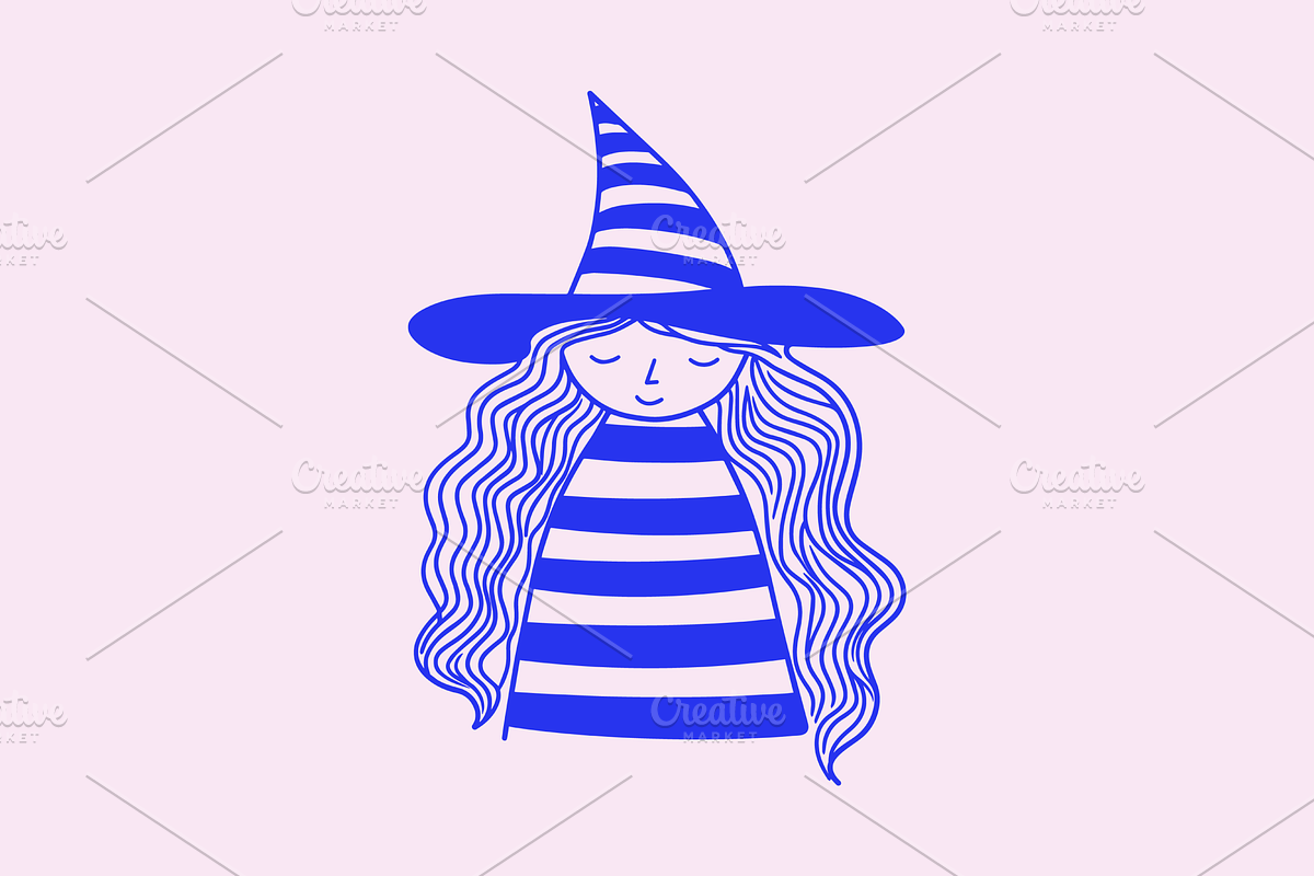 Halloween Witch Characters Set, a Person Illustration by Danil Polshin (Photo 2 of 6)