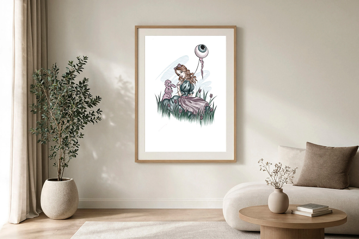 Scary Alice in Wonderland, a Person Illustration by Vitaliy Grin (Photo 2 of 3)