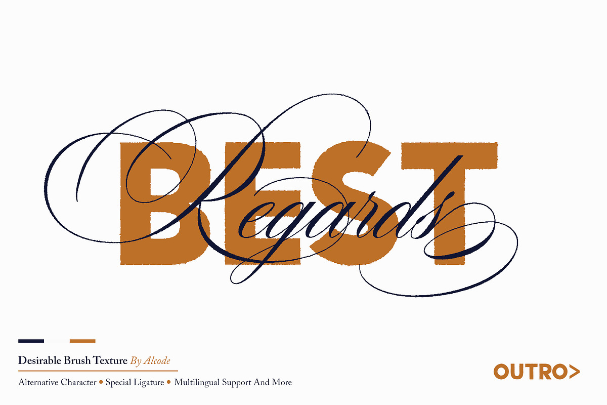 Desirable Brush Texture, a Script Font by Alcode (Photo 13 of 13)