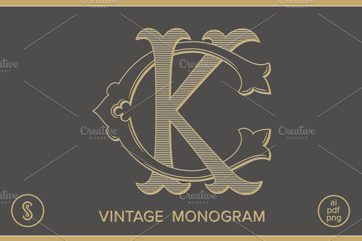 CK Monogram KC Monogram, a Branding & Logo Template by Shuler Studio (Photo 1 of 6)