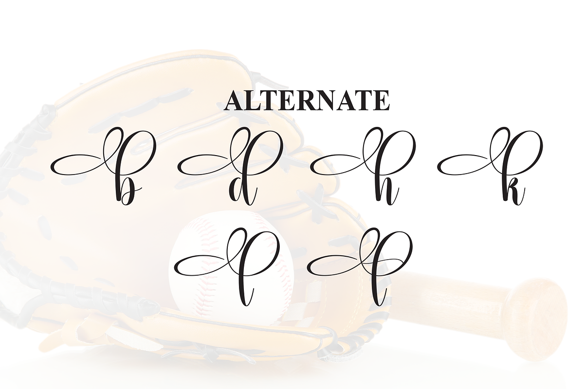Baseball | Script Font, a Handwritten Font by Scratchones (Photo 8 of 9)