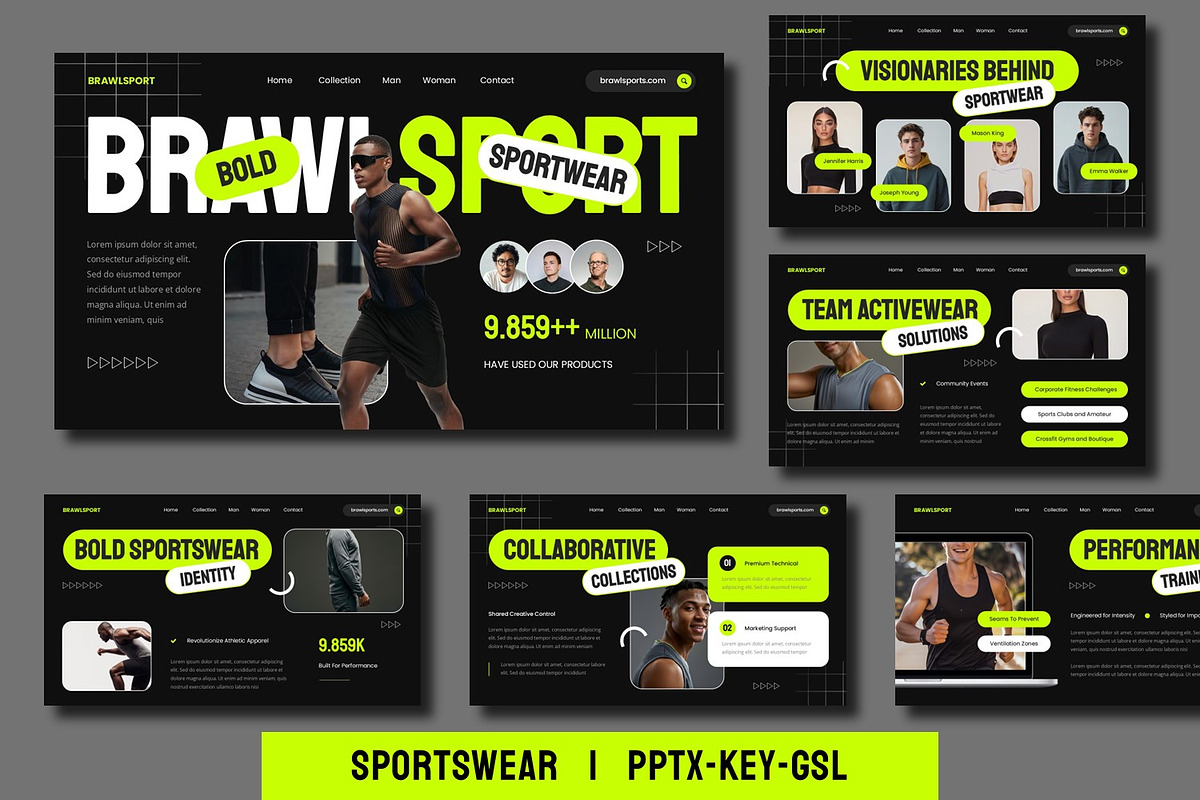 Bold Sporstwear Presentation, a Presentation Template by BumbleGraph Studio (Photo 1 of 5)