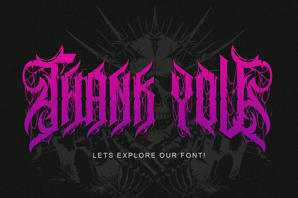 Noctyrr Heavy Metal Gothic Font, a Blackletter Font by Letterara (Photo 15 of 15)