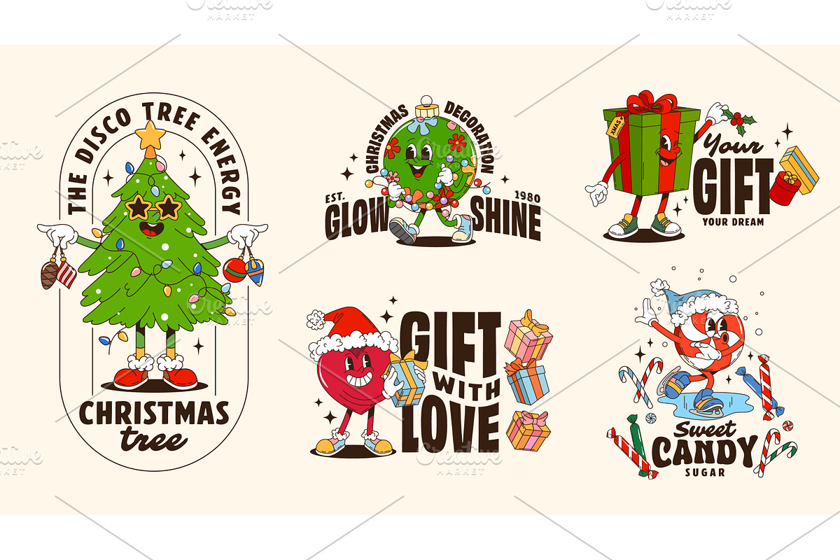 Christmas cartoon characters, a Seasonal Illustration by Buch&Bee