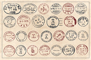 52 Vintage Postcard Vectors, an Illustration by Brigantine Designs (Thumbnail 4 of 4)