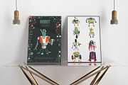 Retro robots, an Object Illustration by kateja (Thumbnail 7 of 7)