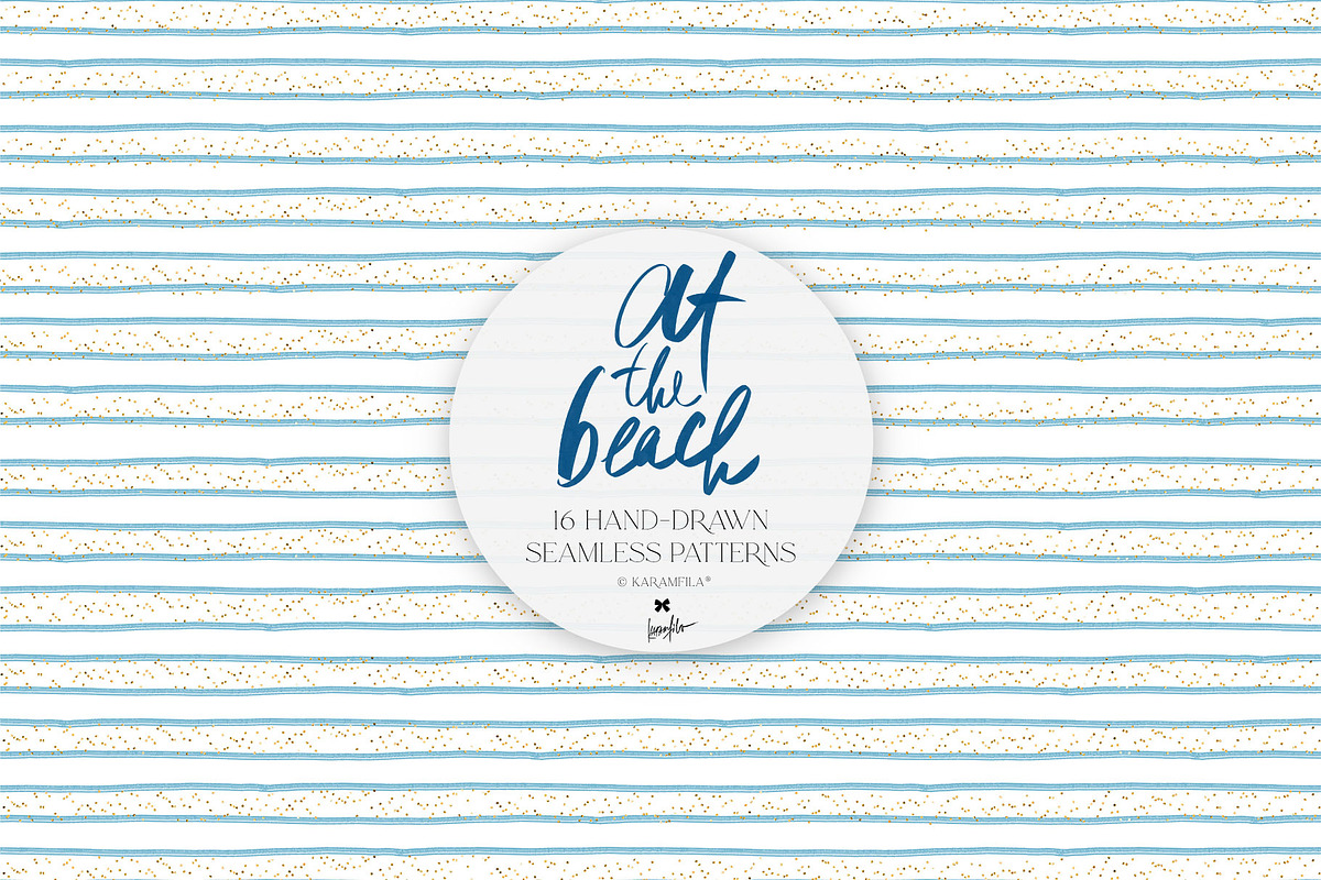 Vintage Beach Nautical Patterns, a Pattern Graphic by KaramfilaS (Photo 12 of 19)