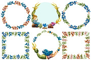 Mermaids - Watercolor Clip Art Set, an Illustration by Mashamashastu (Thumbnail 5 of 9)