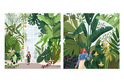 Botanical garden with green plants, a Person Illustration by Good Studio (Thumbnail 5 of 13)