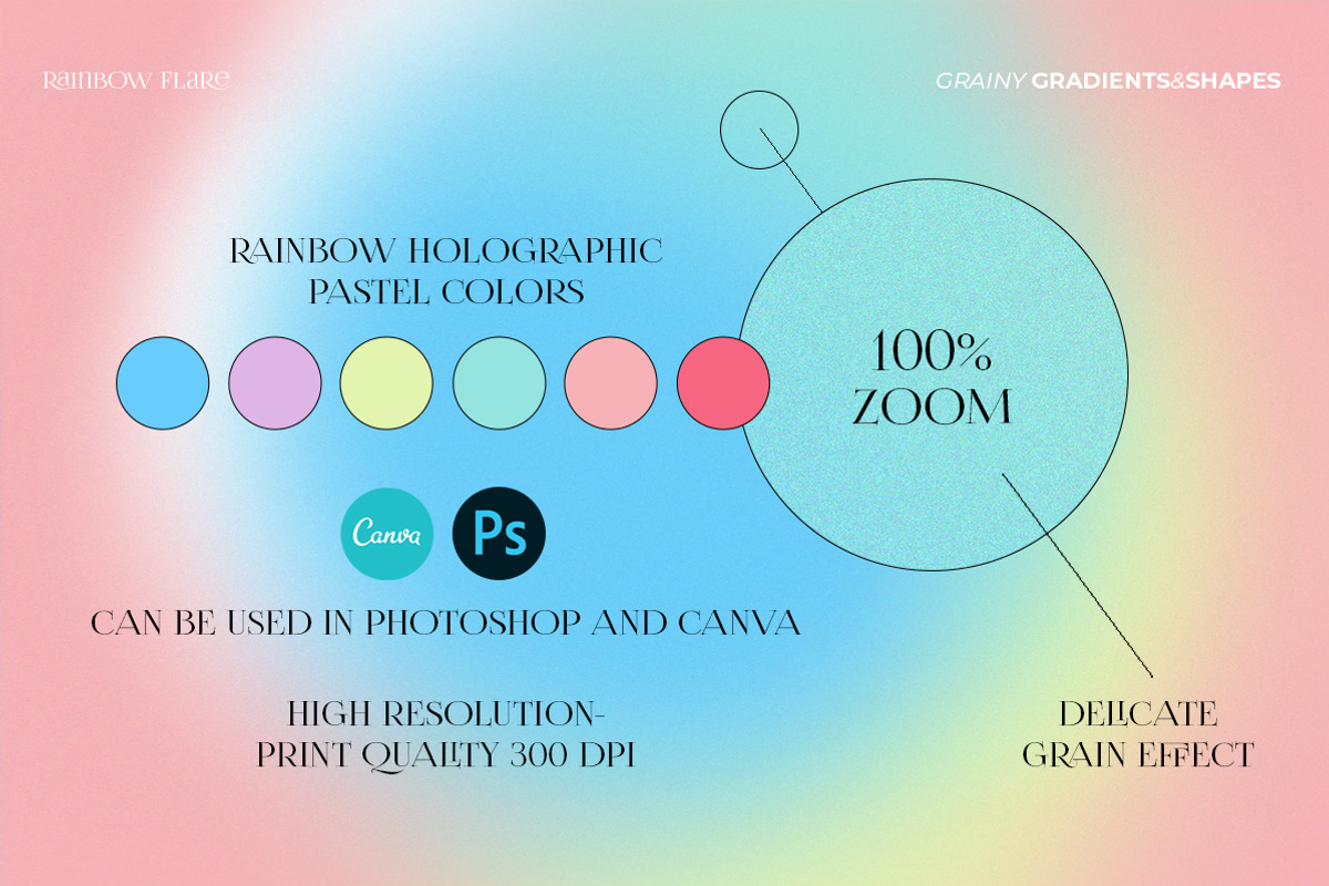 Rainbow Holographic Gradients, an Object Graphic by Julie&Taily (Photo 16 of 21)