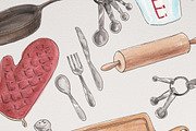 Watercolor Kitchen Illustrations, an Illustration by R.Ewers Designs (Thumbnail 3 of 3)
