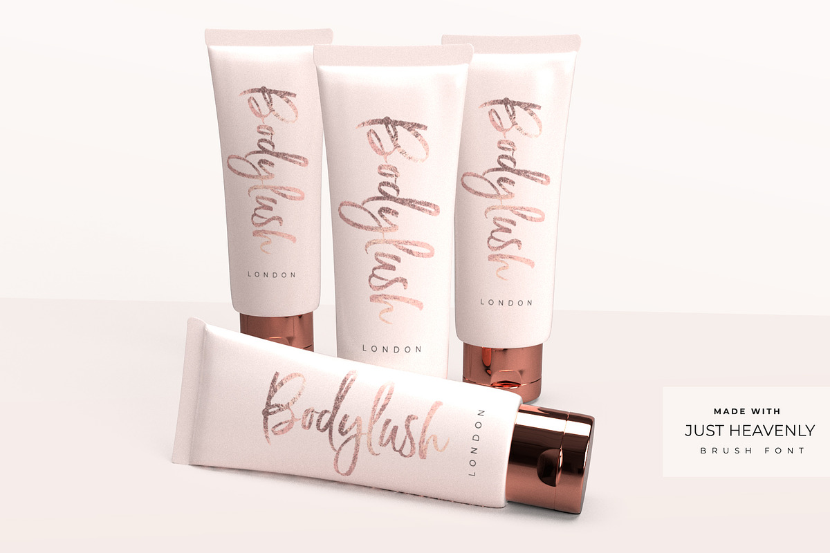 Just Heavenly Brush Font & Extras, a Script Font by Nicky Laatz (Photo 6 of 12)