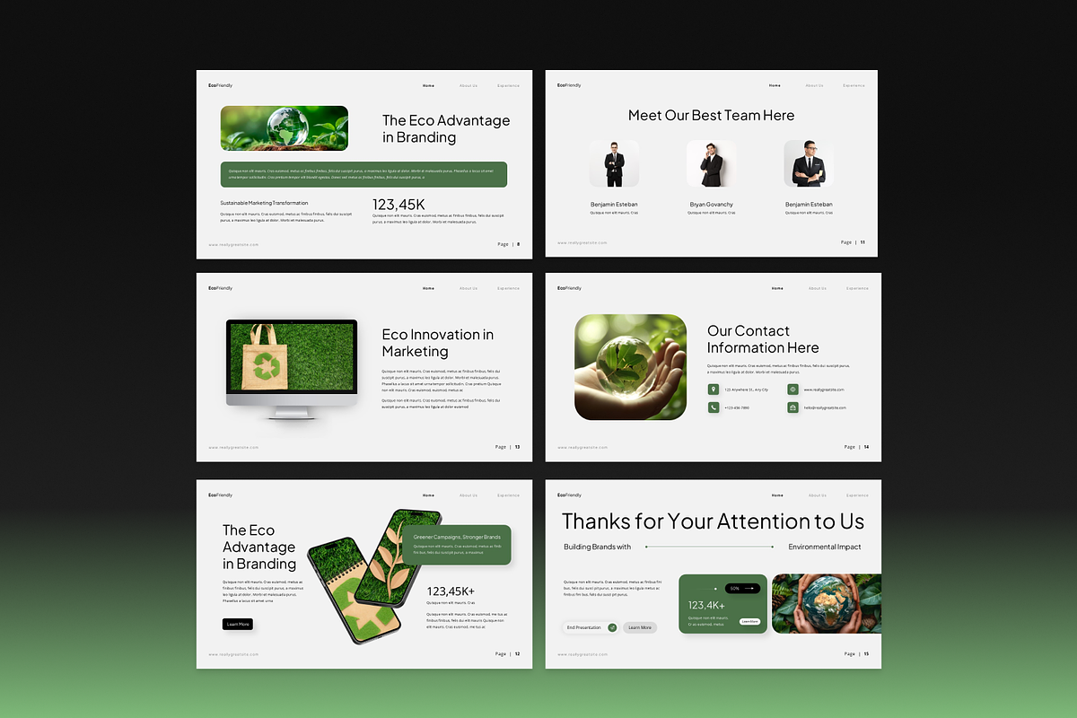 Eco Friendly Marketing Google Slides, a Presentation Template by Annora Studio (Photo 3 of 7)