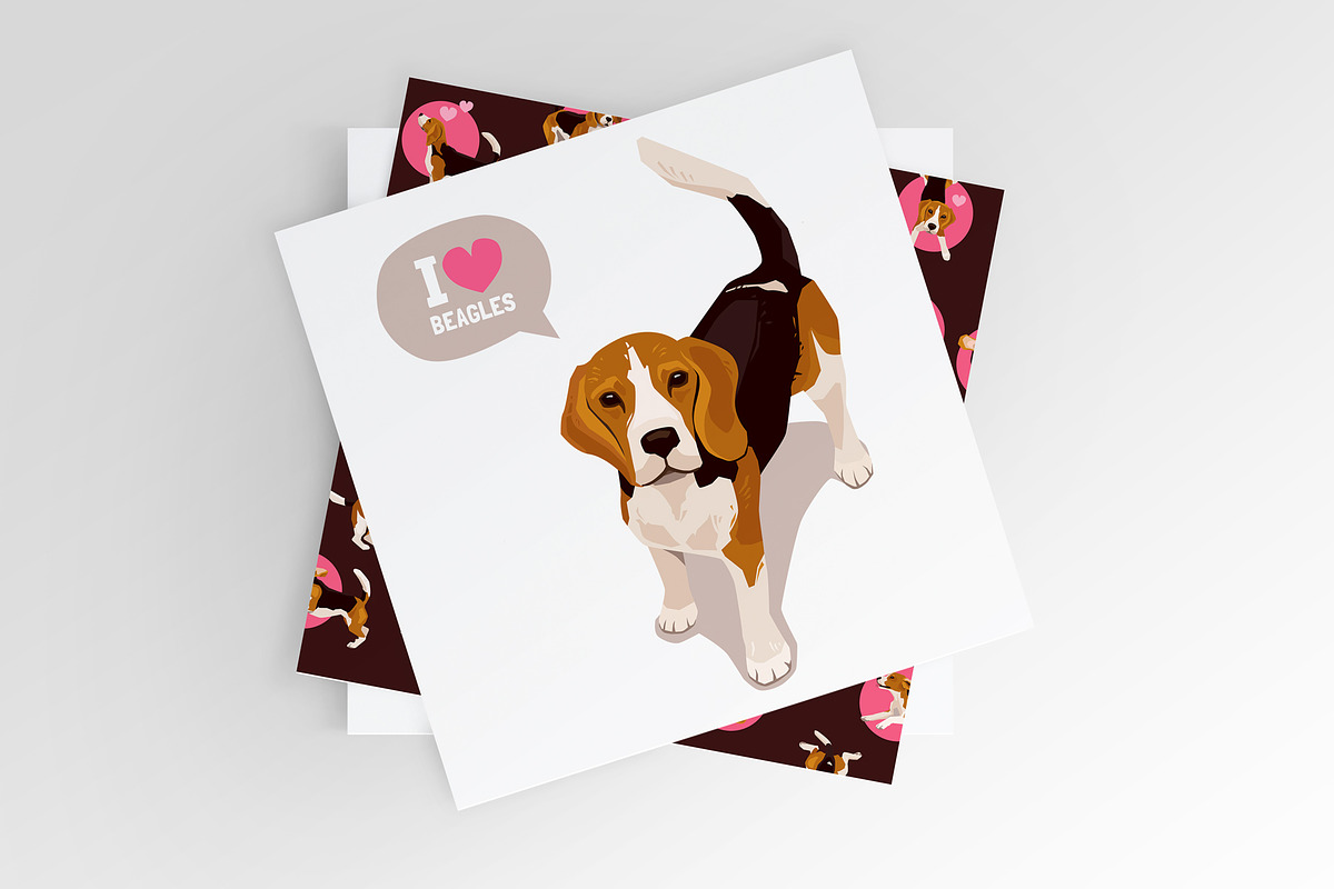 Cute Beagles Collection, an Animal Illustration by alexrockheart (Photo 7 of 7)