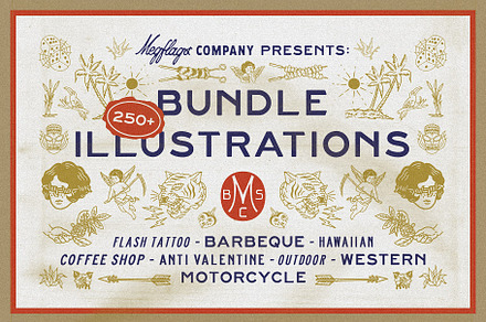 250+ Bundle Illustrations, an Object Illustration by Megflags