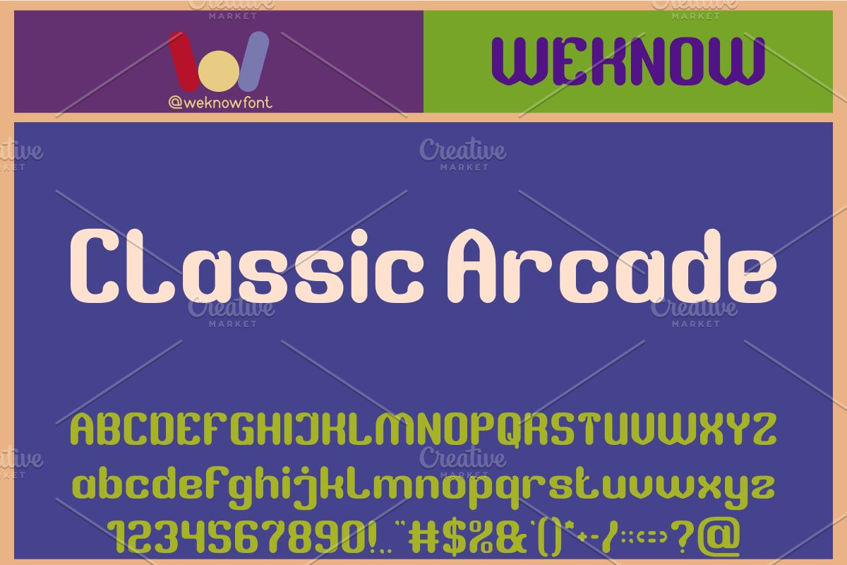 Retro Characters font, a Font by weknow (Photo 2 of 8)