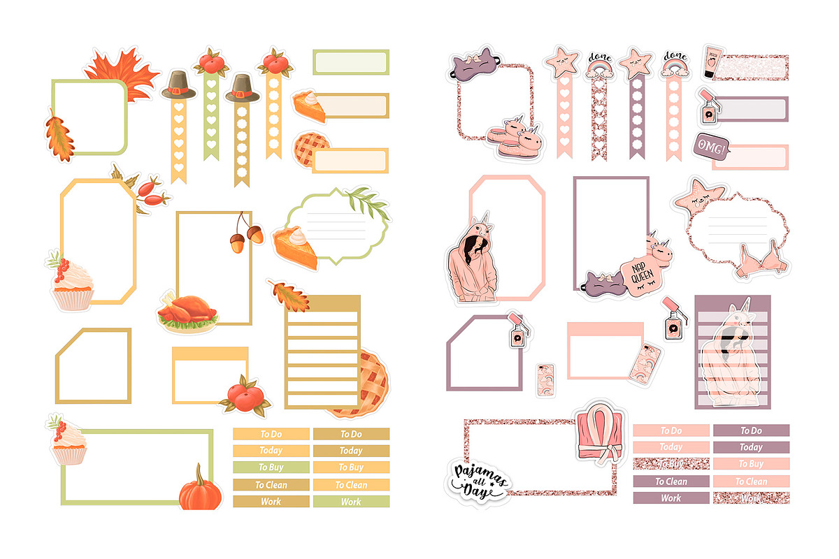 Printable Journal Sticker Collection, a Design Template by DigitalDesignAI (Photo 9 of 13)