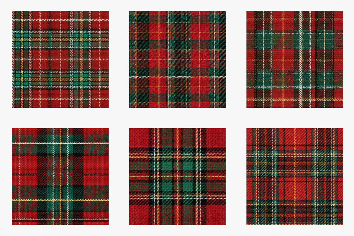 Seamless Christmas Plaid Digital Pap, an Illustration by CreationArt (Photo 4 of 5)