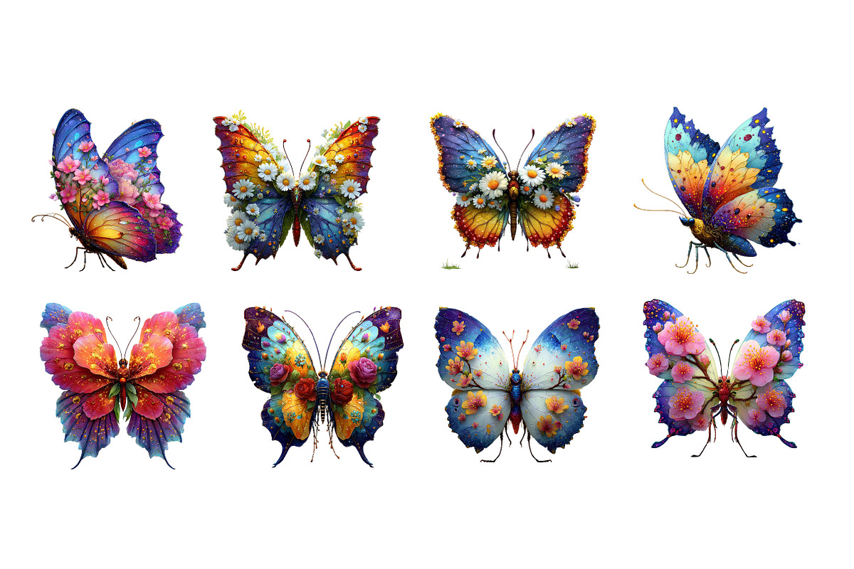 Watercolor Spring Butterfly Clipart, an Illustration by Dream Creation (Photo 5 of 5)