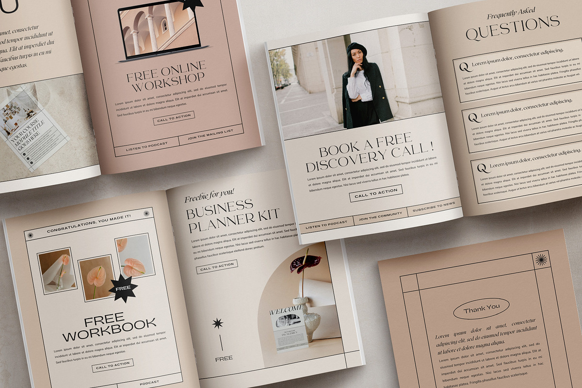 Aesthetic Workbook Template CANVA, a Brochure Template by Studio Loire (Photo 17 of 18)