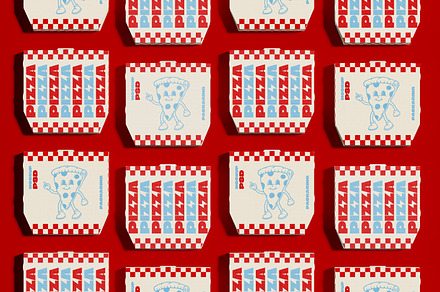 Delivery Pizza Boxes Mockup