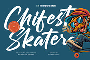 Chifest Skater Bold Handwritten Font, a Script Font by stylishtype.co (Thumbnail 1 of 20)