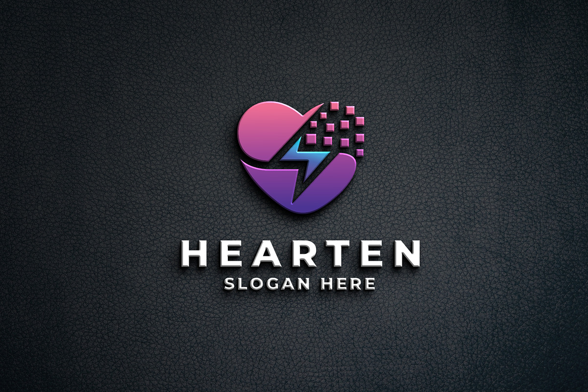 Digital Love Heart Logo, a Branding & Logo Template by Design_Planet (Photo 1 of 2)