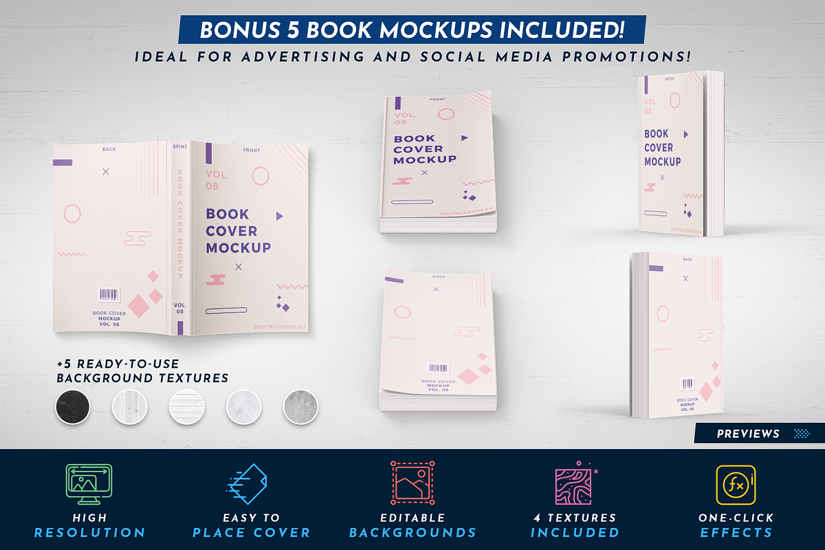 Book Cover Template 57, a Templates & Theme by Digital Goods (Photo 2 of 11)