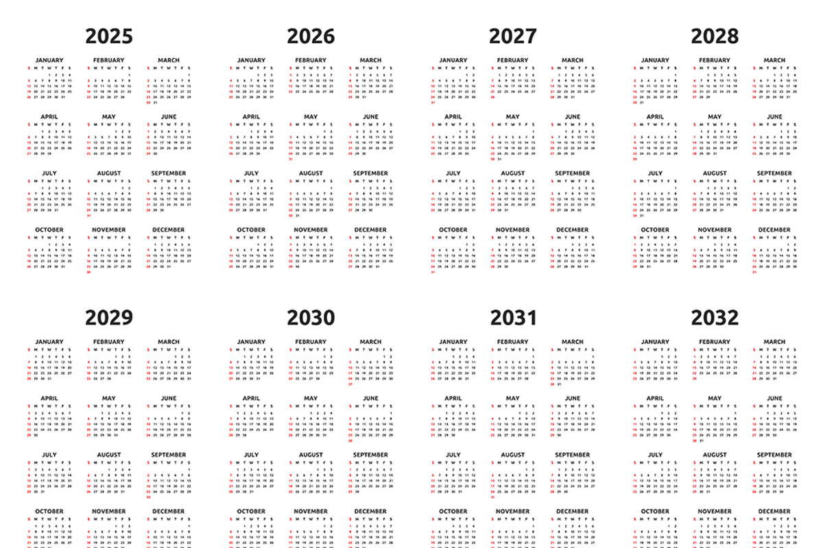 Calendar 2025, 2026 and 2032, an Illustration by Volyk (Photo 1 of 6)