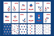 4th of July. Patriotic USA Gnomes, an Illustration by KeronnArt (Thumbnail 3 of 9)