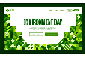 Environment day landing page, a Decorative Illustration by Vector Tradition