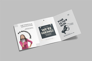 A5 Trifold Brochure Mockup