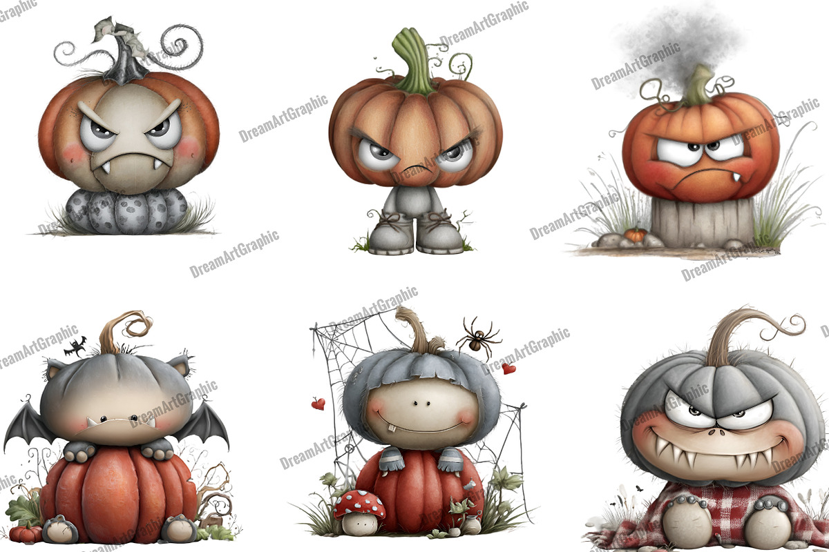 Spooky Pumpkin Halloween Pumpkin, an Illustration by DreamArtGraphic (Photo 2 of 5)