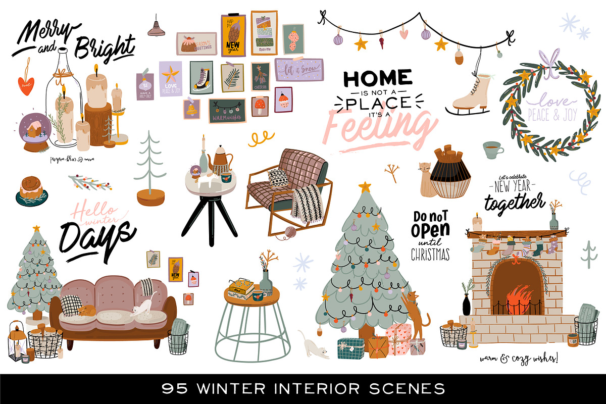 Cute Christmas & New Year BUNDLE, a Seasonal Illustration by Ruslana Lubenets (Photo 23 of 104)