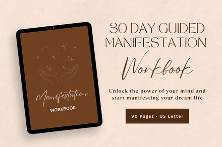 30 Day Guided Manifestation Journal, a Templates & Theme by The Chaos Project