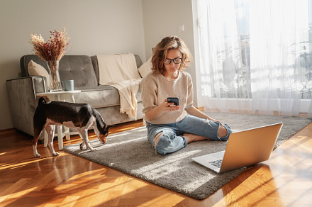 Working home, a Person Photo by Olezzo