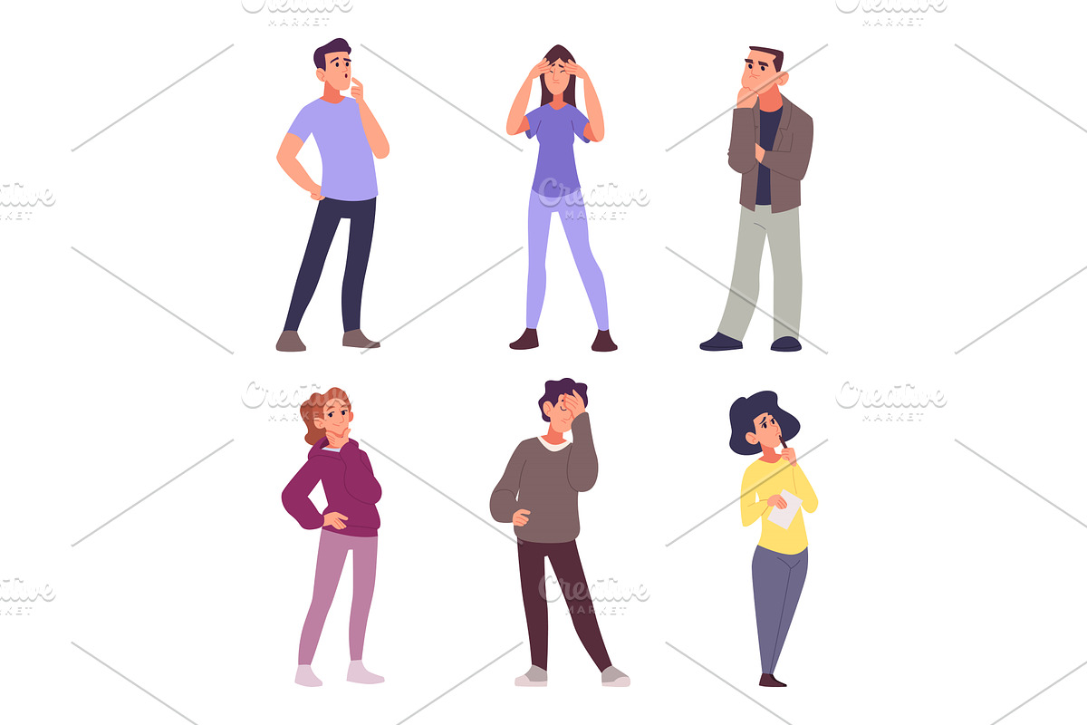 Confused person. People male and, a Person Illustration by Onyx