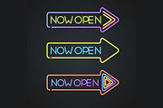 Glowing Neon Signs. Vector, an Illustration by Vector and Templates (Thumbnail 2 of 2)