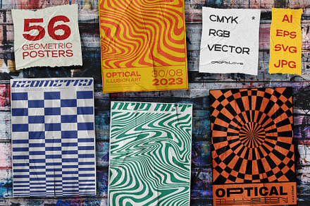 56 MODERN GEOMETRIC POSTERS