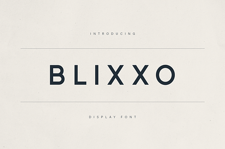 Blixxo — Modern Minimal Display Font