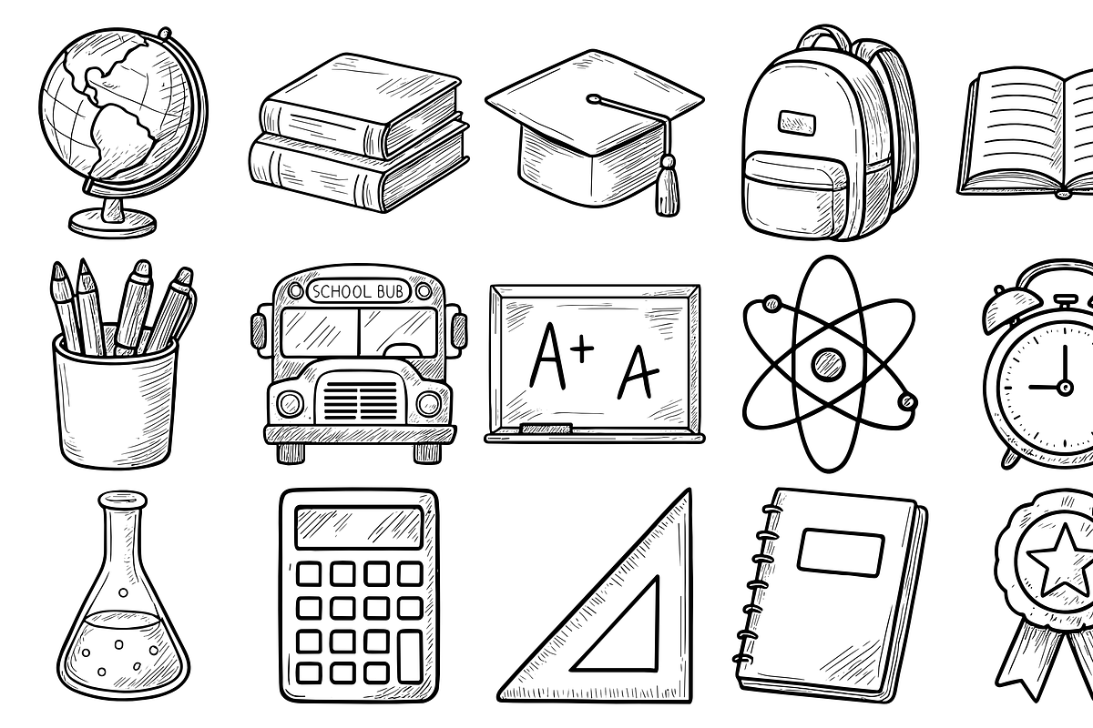 Education and School Icons, an Object Graphic by nikagraphic (Photo 3 of 3)