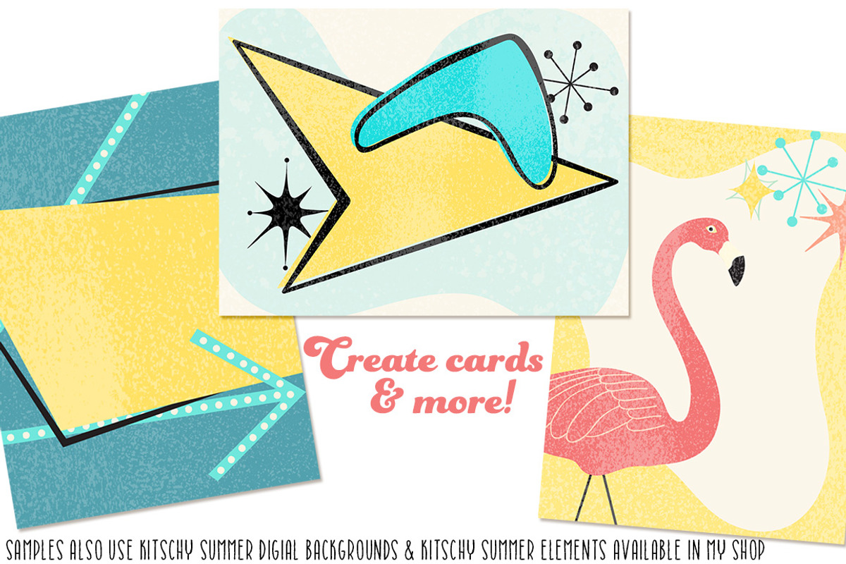 Kitschy 1950's Shapes +Bonus Brushes, an Illustration by Studio Kitsch (Photo 4 of 4)