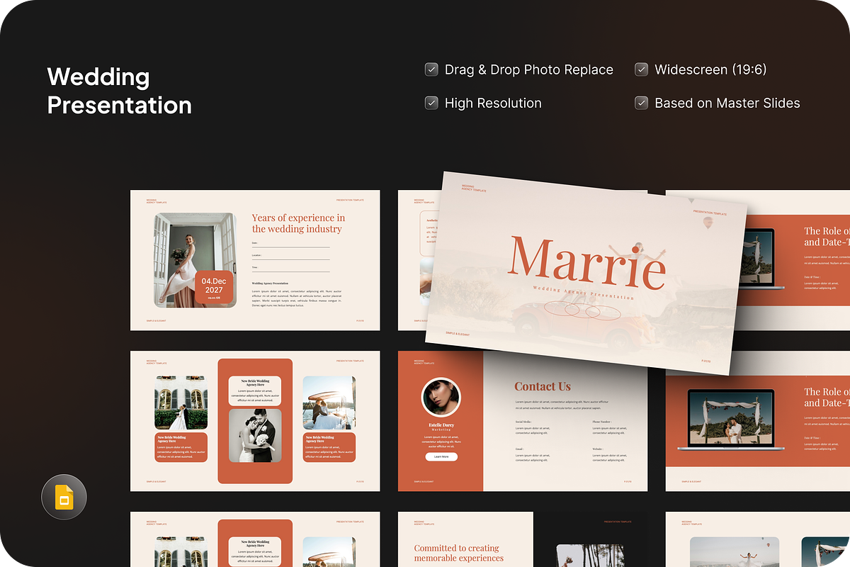 Wedding Presentation Google Slide, a Presentation Template by SquidPixey (Photo 1 of 7)