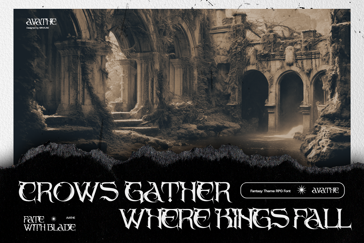 Avathe – Dark Fantasy RPG Font, a Blackletter Font by Inviline.co (Photo 15 of 16)