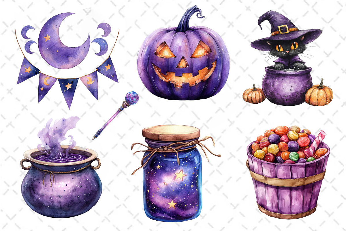 Happy Halloween Clipart PNG, an Illustration by Dream Creation (Photo 2 of 6)